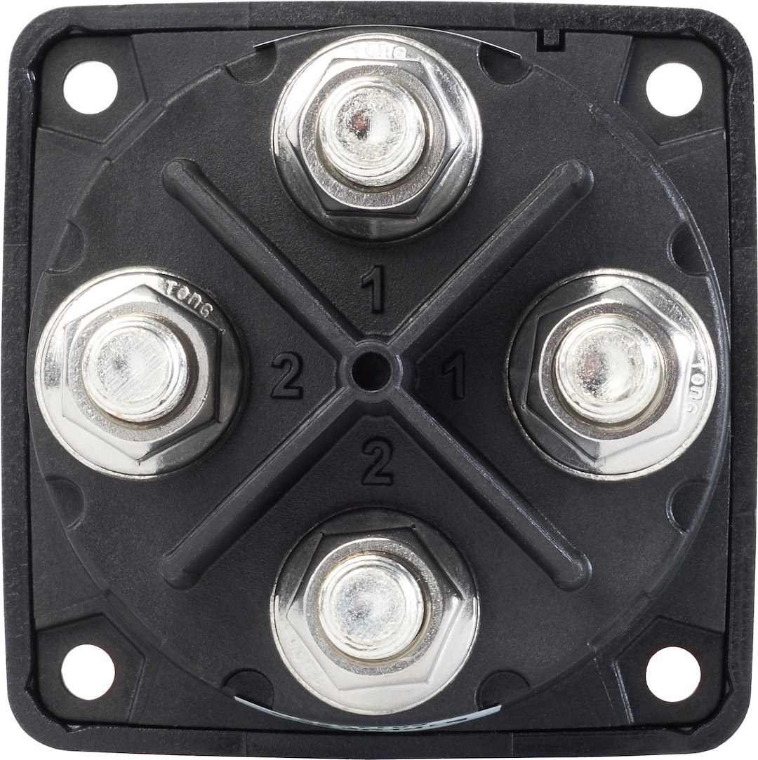Blue Sea Systems Battery Selector Switch, M Series, Use to Simultaneously Switch Two Isolated Battery Banks, 2 Position, 2 Batteries – 6010200-BSS