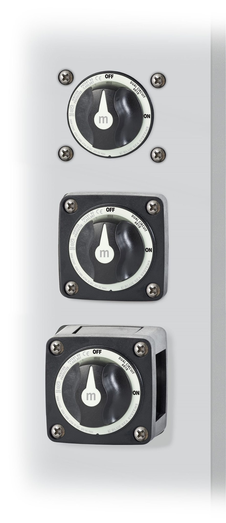 Blue Sea Systems Battery Selector Switch, M Series, Use to Simultaneously Switch Two Isolated Battery Banks, 2 Position, 2 Batteries – 6010200-BSS
