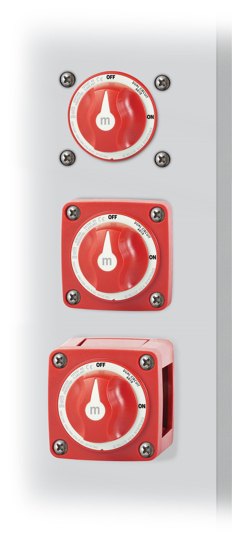 Blue Sea Systems Battery Selector Switch, M Series, Use to Simultaneously Switch Two Isolated Battery Banks, 2 Position, 2 Batteries – 6010-BSS