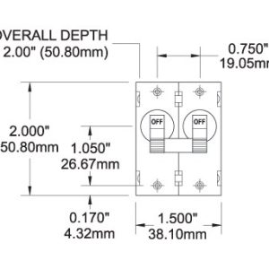 Blue Sea Systems Circuit Breaker, A Series, 30 Amps/ 120/ 240 Volt AC/ 65 Volt DC, White, Double Pole Magnetic Hydraulic Type – 7238-BSS