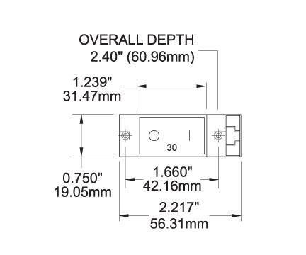 Blue Sea Systems Circuit Breaker, A Series, 20 Ampere, 240 Volt AC/ 32 Volt DC, Single Pole Magnetic Hydraulic Type – 7429-BSS