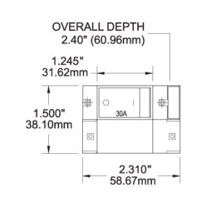 Blue Sea Systems Circuit Breaker, A Series, 50 Amps/ 120/ 240 Volt AC/ 32 Volt DC, Double Pole Magnetic Hydraulic Type – 7577-BSS