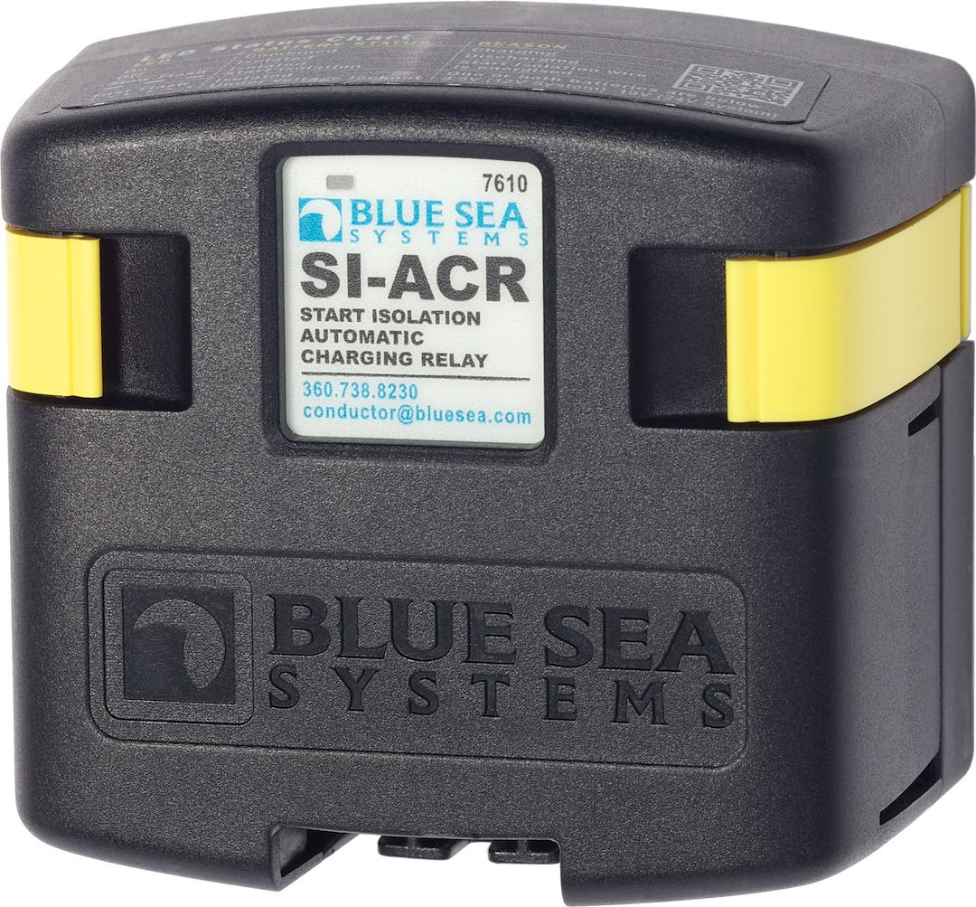 Blue Sea Systems Battery Voltage Sensing Relay, 12/24 Volts DC, 120 Amps Continuous/ 210 Amps Intermittent, 1/0 Awg Cable Size – 7610-BSS