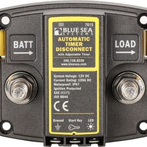 Blue Sea Systems Battery Disconnect Switch, Automatic Timer Disconnect, 12 Volt DC, 120 Amp – 7615-BSS
