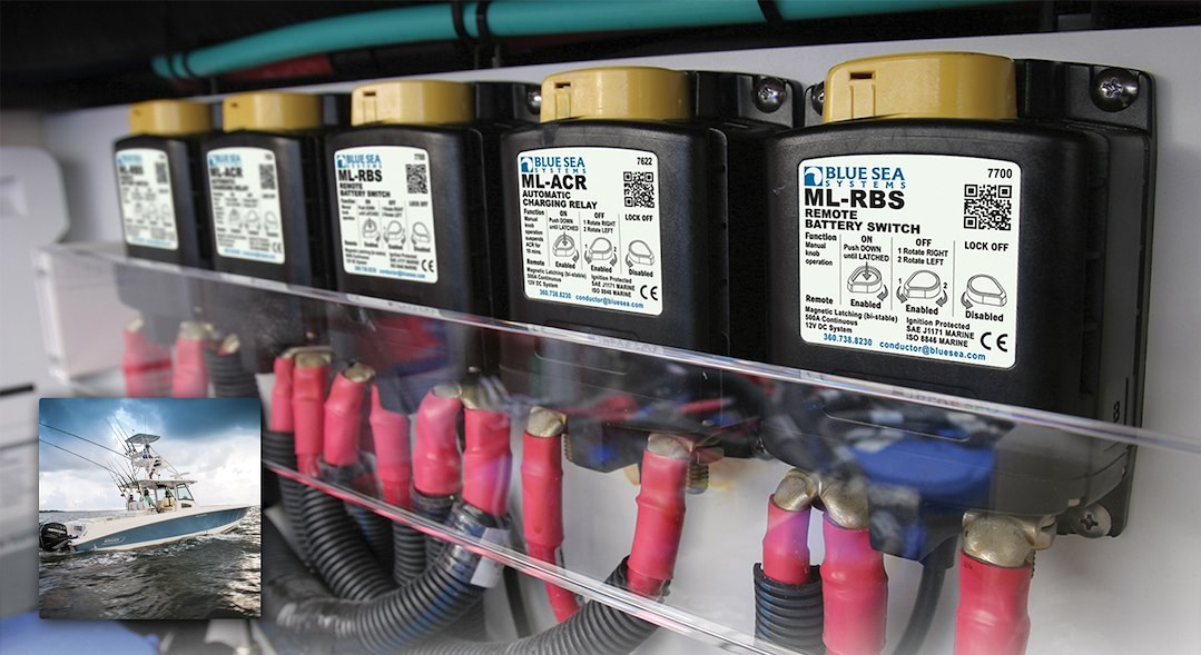 Blue Sea Systems Battery Voltage Sensing Relay, Ml Series, Tinned Wire Control Circuit Connection, 12 Volts DC – 7622-BSS