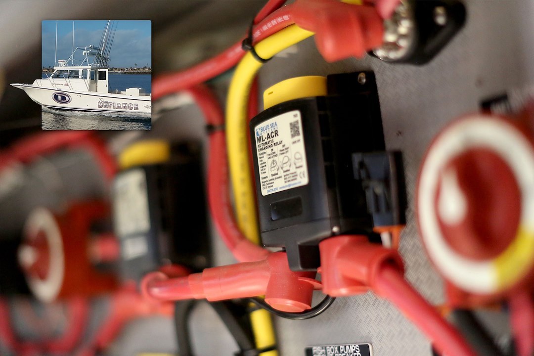 Blue Sea Systems Battery Voltage Sensing Relay, Ml Series, Tinned Wire Control Circuit Connection, 12 Volts DC – 7622-BSS