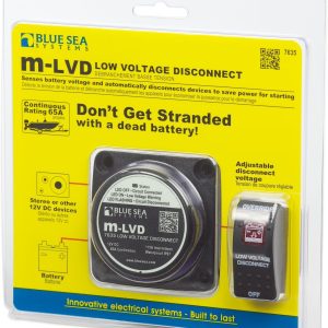Blue Sea Systems Battery Voltage Sensing Relay, M Series, 12 Volts DC, 65 Amps Continuous/ 115 Amps Intermittent, 1/0 Awg Wire – 7635-BSS
