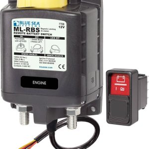 Blue Sea Systems Battery Disconnect Switch, Manual Control, 12 Volts DC, 500 Amps, Black – 7700-BSS