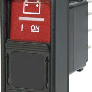 Blue Sea Systems Battery Disconnect Switch, 12 Volt DC, 500 Amp, Black, With Spdt Remote Control Contura Switch – On-On – 7718100-BSS