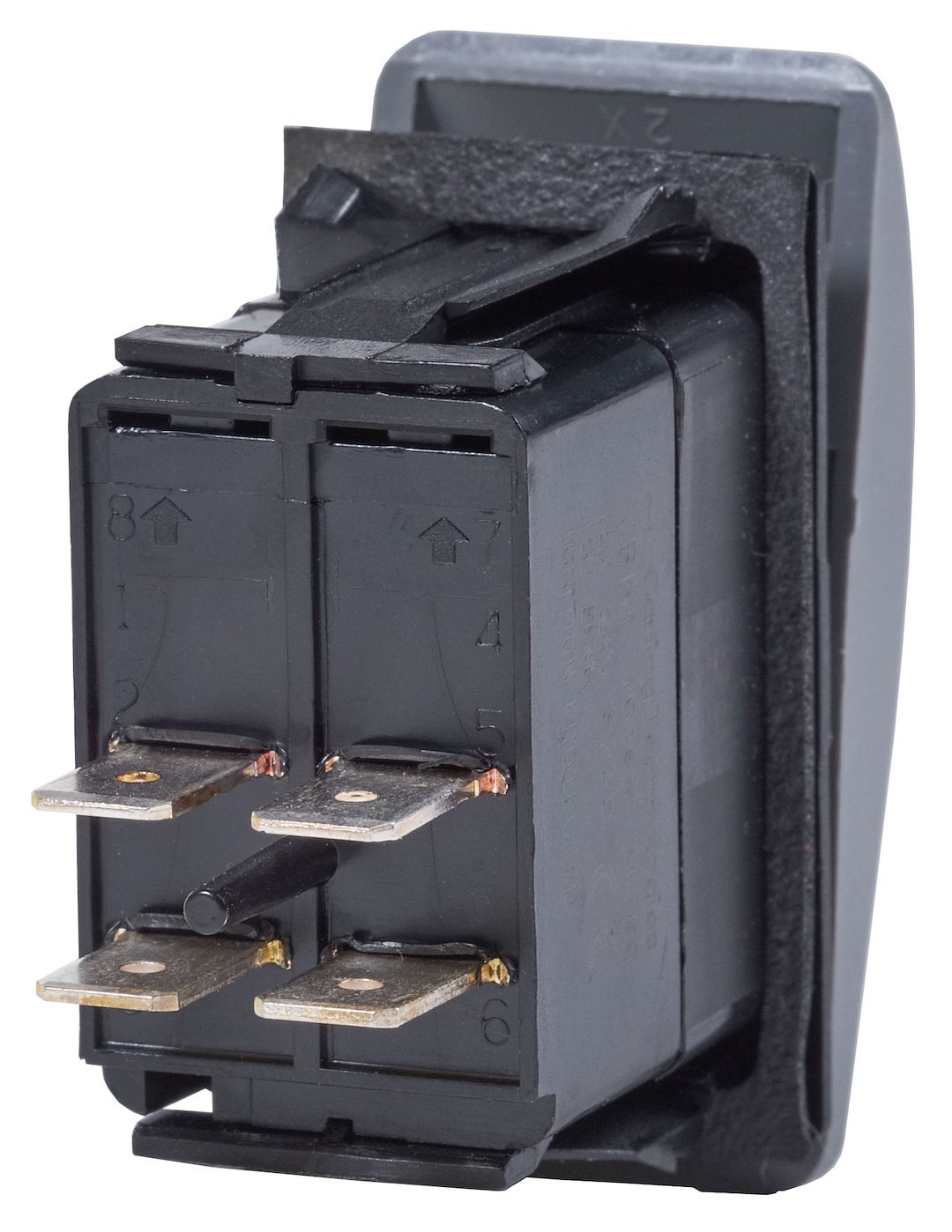 Blue Sea Systems Multi Purpose Switch, Contura II, On-Off, Momentary, 20 Ampere at 12 Volts/ 15 Ampere at 24 Volts, Rocker Switch – 7935-BSS