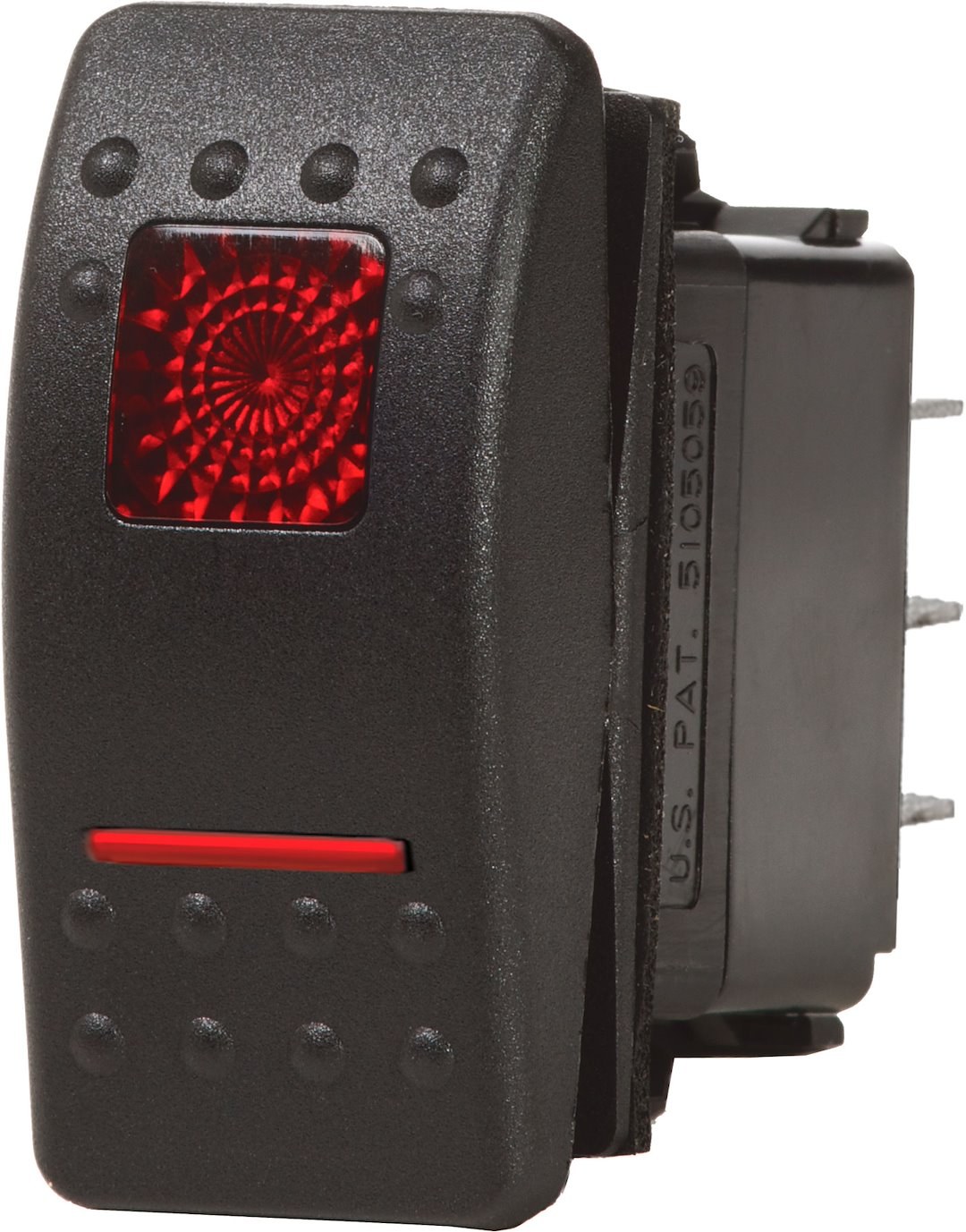 Blue Sea Systems Multi Purpose Switch, Contura II, On-Off-On, 20 Ampere at 12 Volts/ 15 Ampere at 24 Volts, Rocker Switch – 7936-BSS