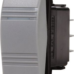 Blue Sea Systems Multi Purpose Switch, Contura III, On-Off-On, Momentary, 20 Ampere at 12 Volts/ 15 Ampere at 24 Volts, Rocker Switch – 7944-BSS