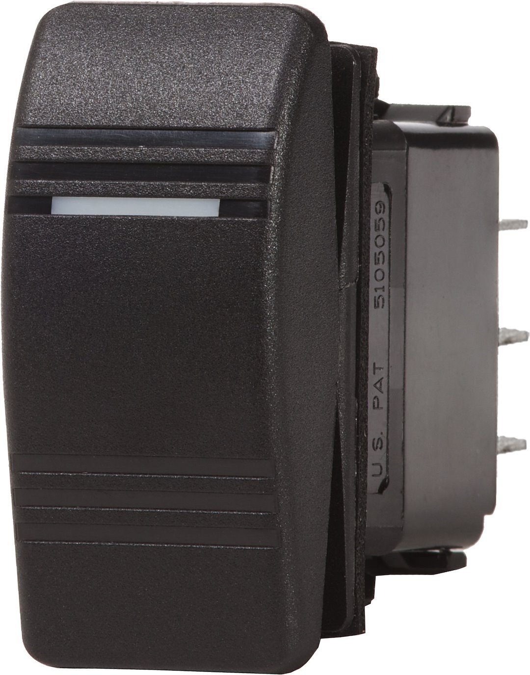 Blue Sea Systems Multi Purpose Switch, Contura III, On-Off-On, Momentary, 20 Amps at 12 Volts/ 15 Amps at 24 Volts, Rocker Switch – 7945-BSS