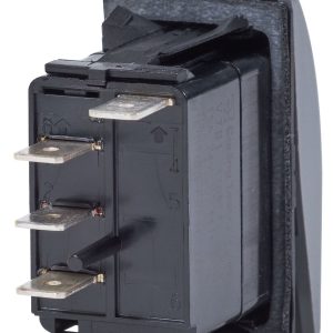 Blue Sea Systems Multi Purpose Switch, Contura III, On-Off-On, Momentary, 20 Amps at 12 Volts/ 15 Amps at 24 Volts, Rocker Switch – 7945-BSS