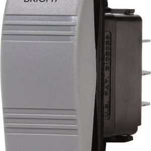 Blue Sea Systems Multi Purpose Switch, Contura III, On-Off-On, Momentary, 20 Amps at 12 Volts/ 15 Amps at 24 Volts – 8216-BSS