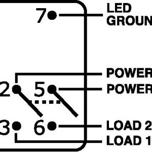 Blue Sea Systems Multi Purpose Switch, Contura III, On-Off, 20 Amps at 12 Volts/ 15 Amps at 24 Volts, Rocker Switch – 8218-BSS