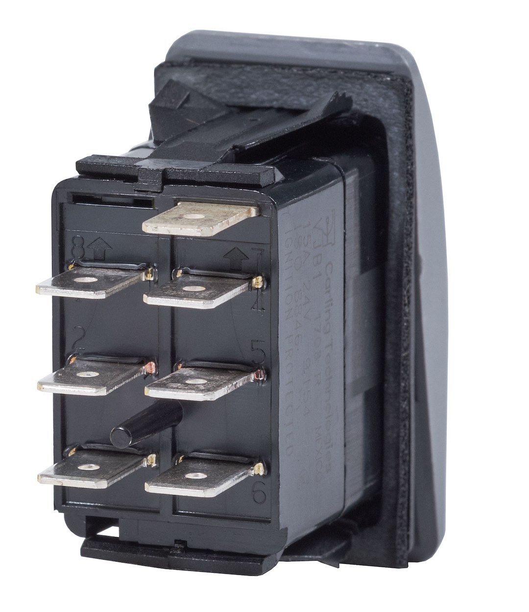 Blue Sea Systems Multi Purpose Switch, Contura III, 20 Amps at 12 Volts/ 15 Amps at 24 Volts, Rocker Switch, On-Off-On Switch Action – 8220-BSS