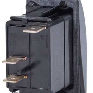 Blue Sea Systems Multi Purpose Switch, Contura III, 20 Amps at 12 Volts/ 15 Amps at 24 Volts, Rocker Switch, Off-On Switch Action – 8230-BSS