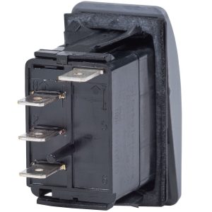 Blue Sea Systems Multi Purpose Switch, Contura III, 20 Amps at 12 Volts/ 15 Amps at 24 Volts, Rocker Switch, On-Off-On Switch Action – 8232-BSS