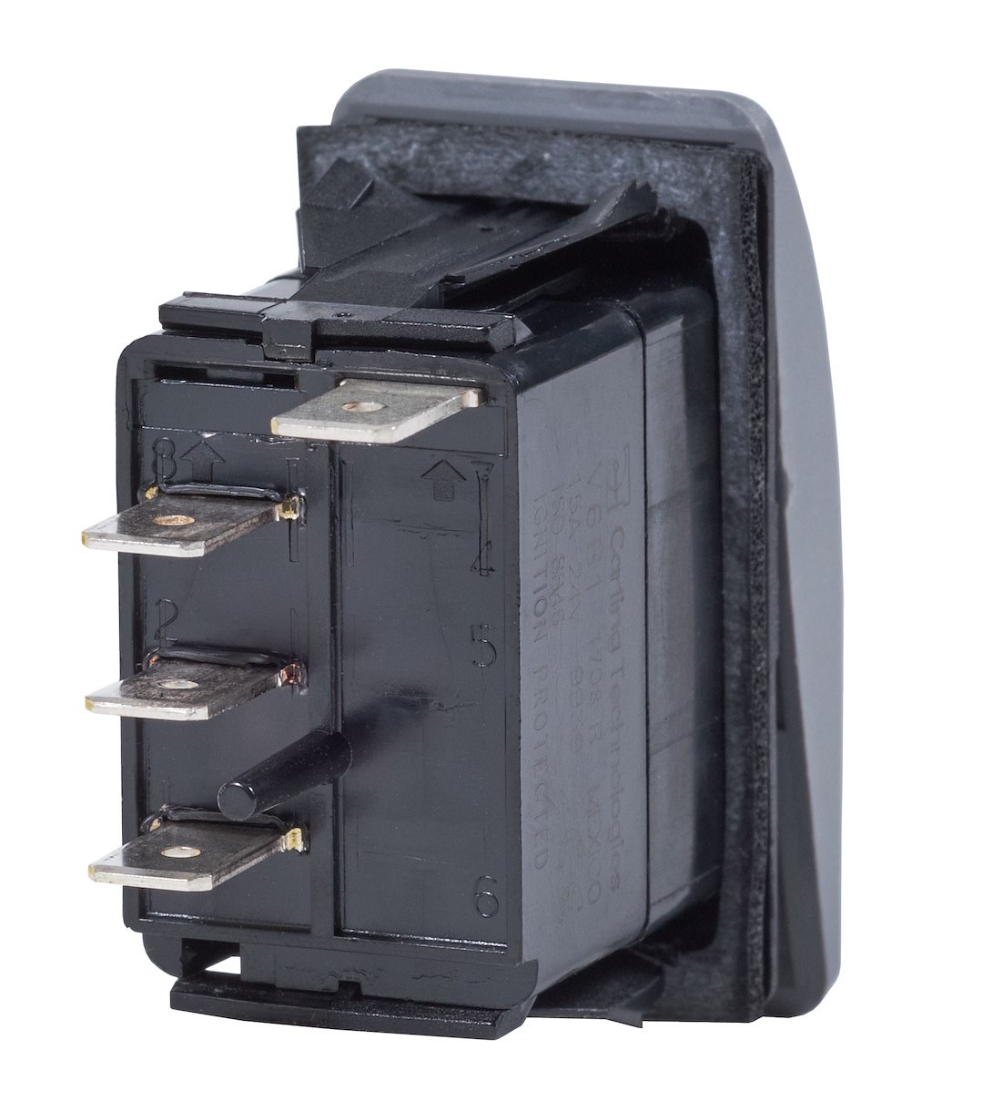 Blue Sea Systems Multi Purpose Switch, Contura III, 20 Amps at 12 Volts/ 15 Amps at 24 Volts, Rocker Switch, On-Off-On Switch Action – 8232-BSS