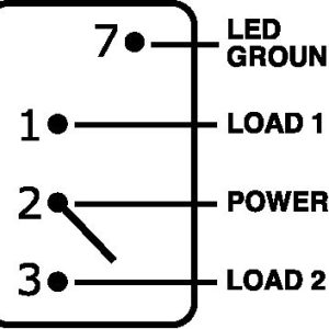 Blue Sea Systems Multi Purpose Switch, Contura III, 20 Amps at 12 Volts/ 15 Amps at 24 Volts, Rocker Switch, On-Off-On Switch Action – 8232-BSS
