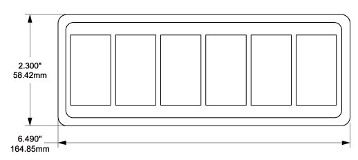 Blue Sea Systems Switch Plate Cover Mounting Bracket, Contura – 8260-BSS