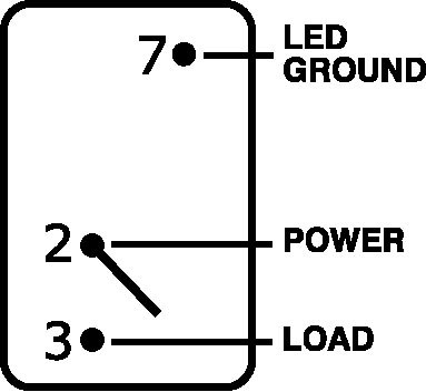 Blue Sea Systems Multi Purpose Switch, Contura III, 20 Amps at 12 Volts/ 15 Amps at 24 Volts, Rocker Switch, Off-On Switch Action – 8282-BSS