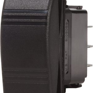 Blue Sea Systems Multi Purpose Switch, Contura III, 20 Amps at 12 Volts/ 15 Amps at 24 Volts, Rocker Switch, Off-Mom on Switch Action – 8288-BSS