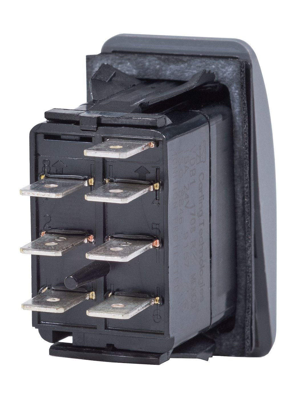 Blue Sea Systems Multi Purpose Switch, Contura III, On-On, 20 Amps at 12 Volts/ 15 Amps at 24 Volts, Rocker Switch – 8300-BSS