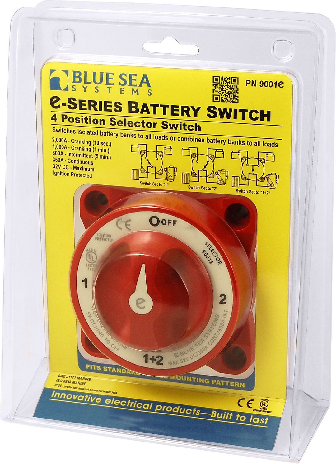 Blue Sea Systems Battery Selector Switch, E-Series – 9001E-BSS