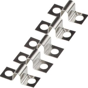 Blue Sea Systems Wire Terminal Block Jumper, For 30 Amp Terminal Blocks, Barrier Block, Ring Tongue Style, 2 Positions, Nickel-Plated – 9217-BSS