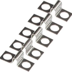 Blue Sea Systems Wire Terminal Block Jumper, For 20 Amp Terminal Blocks, Barrier Block, Ring Tongue Style, 2 Positions, Nickel-Plated – 9218-BSS
