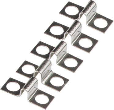 Blue Sea Systems Wire Terminal Block Jumper, For 20 Amp Terminal Blocks, Barrier Block, Ring Tongue Style, 2 Positions, Nickel-Plated – 9218-BSS