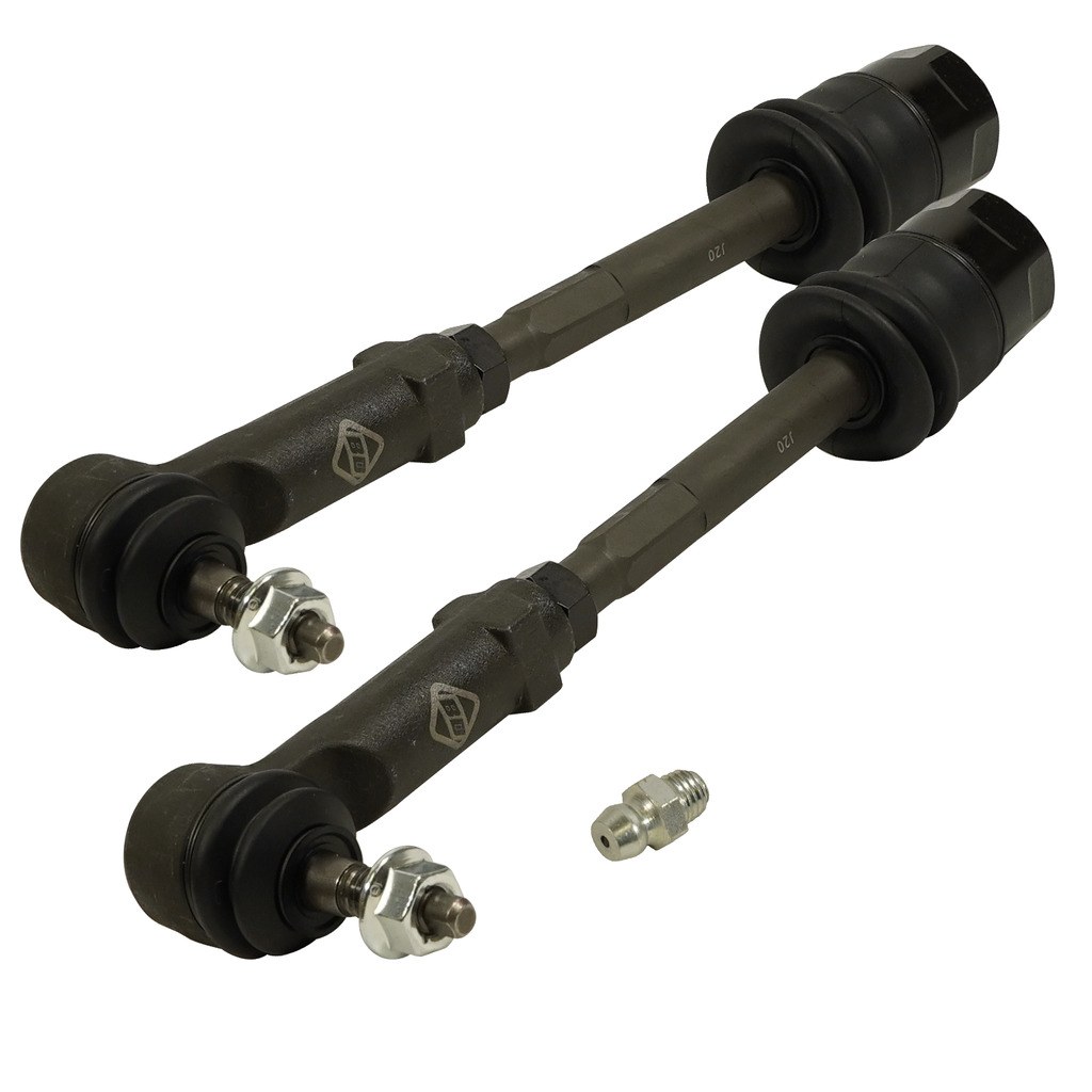 Bd Diesel Tie Rod Assembly, Greaseable, Black, Set of 2, With Inner Ball Joint – 1032124