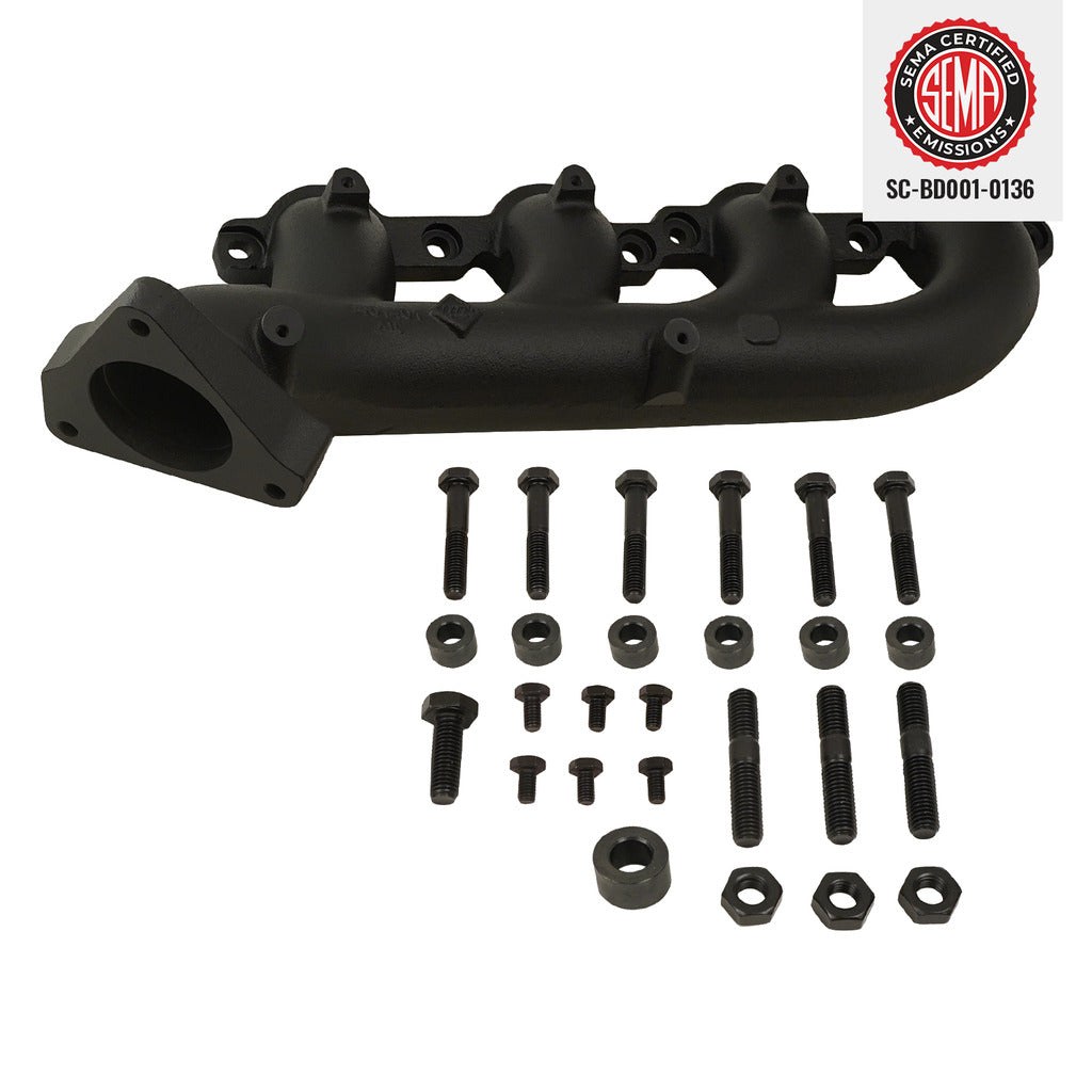 Bd Diesel Exhaust Manifold, High-Silicon Ductile Cast Iron, Gaskets Included, Includes Bolts and Spacers – 1041401