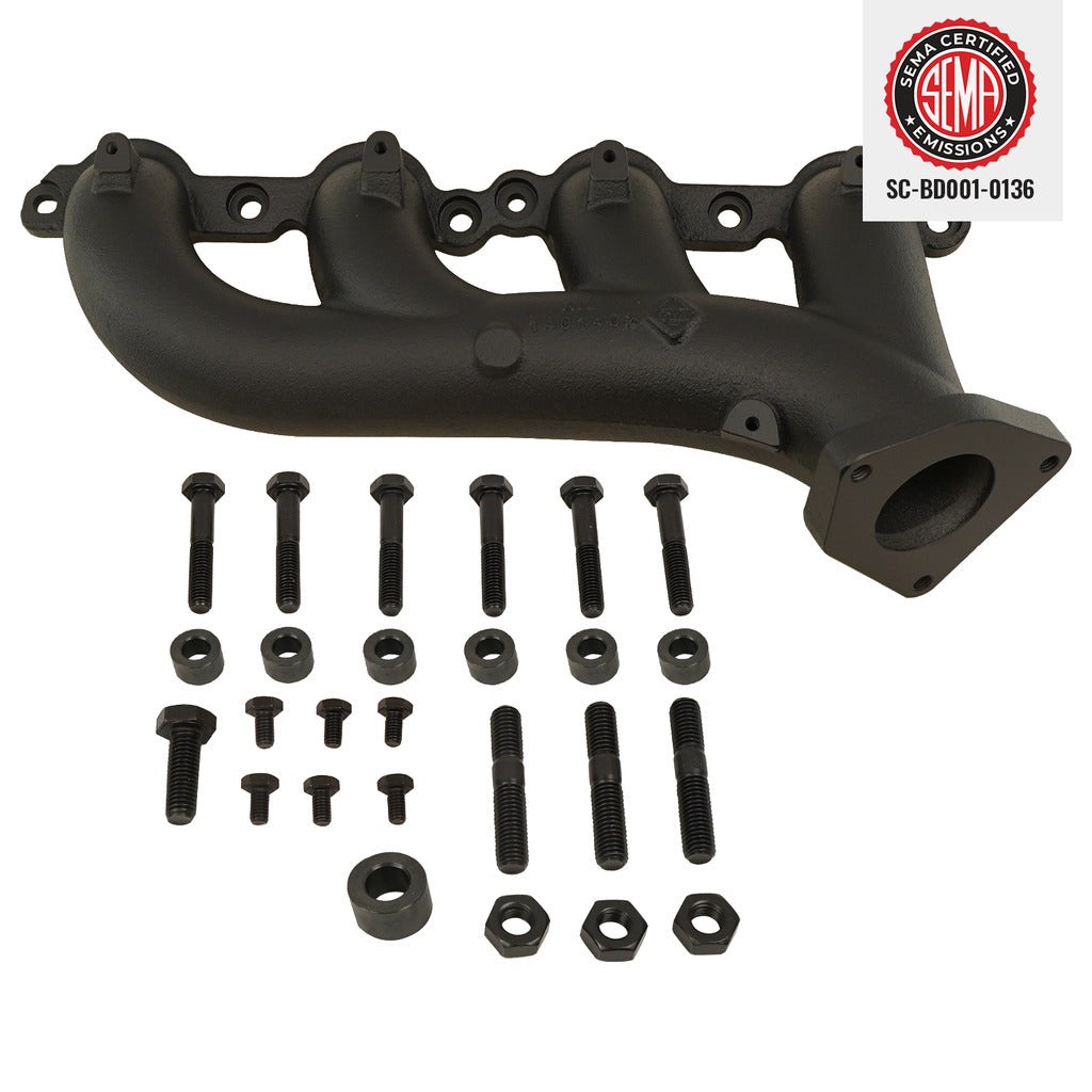 Bd Diesel Exhaust Manifold, High-Silicon Ductile Cast Iron, Gaskets Included, Includes Bolts and Spacers – 1041402