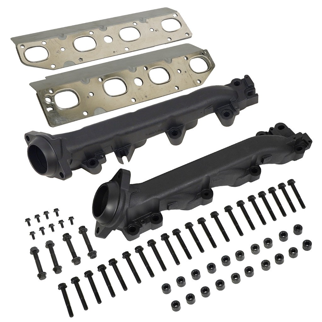 Bd Diesel Exhaust Manifold, High-Silicon Ductile Cast Iron, Gaskets Included, Includes Bolts/ Nuts/ Spacers – 1041467