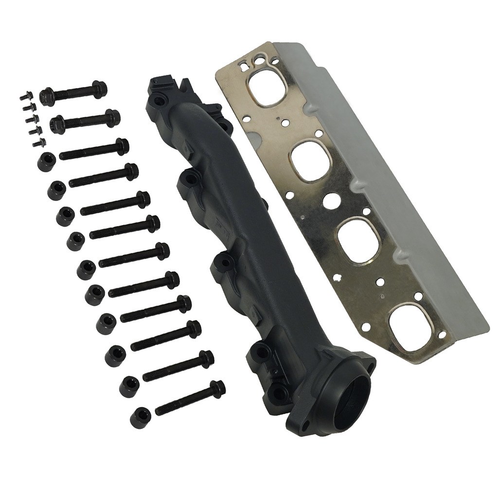 Bd Diesel Exhaust Manifold, High-Silicon Ductile Cast Iron, Gaskets Included, Includes Bolts/ Nuts/ Spacers – 1041469
