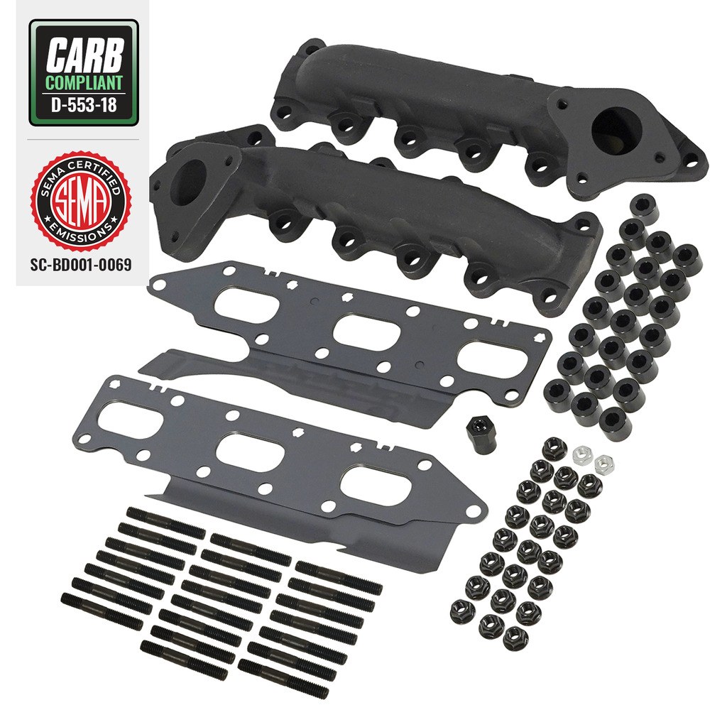 Bd Diesel Exhaust Manifold, High-Silicon Ductile Iron, With 22 Exhaust Spacers/ 22 Class 8.8 Studs/ Nuts – 1043001