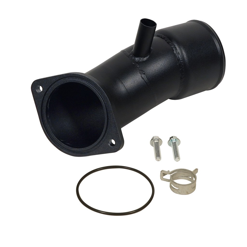 Bd Diesel Turbocharger Intercooler Pipe, 3-1/2 Inch Diameter, Powder Coated, Black, Stainless Steel – 1045630