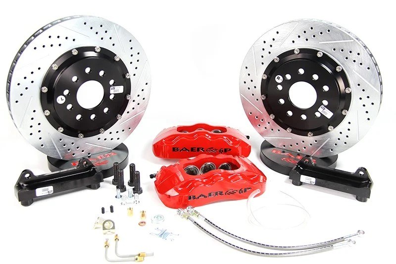 Baer Brakes Brake Conversion Kit, Pro+, Performance Upgrade, 14 Inch Slotted/ Drilled/ Vented Zinc Plated Rotor, Ceramic Brake Pads – 4301352B