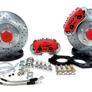 Baer Brakes Brake Conversion Kit, Classic, Drum to Disc Brake Conversion Kit, 11 Inch Slotted/ Drilled/ Vented Zinc Plated Rotor – 4301550R