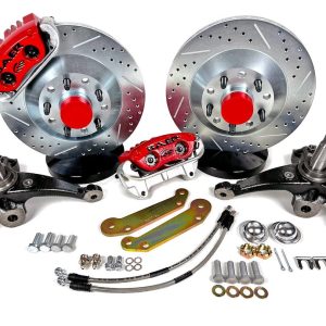 Baer Brakes Brake Conversion Kit, Classic, Drum to Disc Brake Conversion Kit, 13 Inch Slotted/ Drilled/ Vented Zinc Plated Rotor – 4301656R