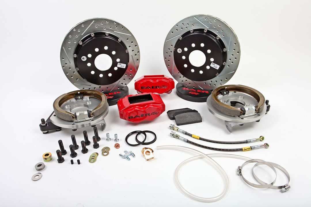 Baer Brakes Brake Conversion Kit, SS4+, Drum to Disc Brake Conversion Kit, 13 Inch Slotted/ Drilled/ Vented Zinc Plated Rotor – 4302309R