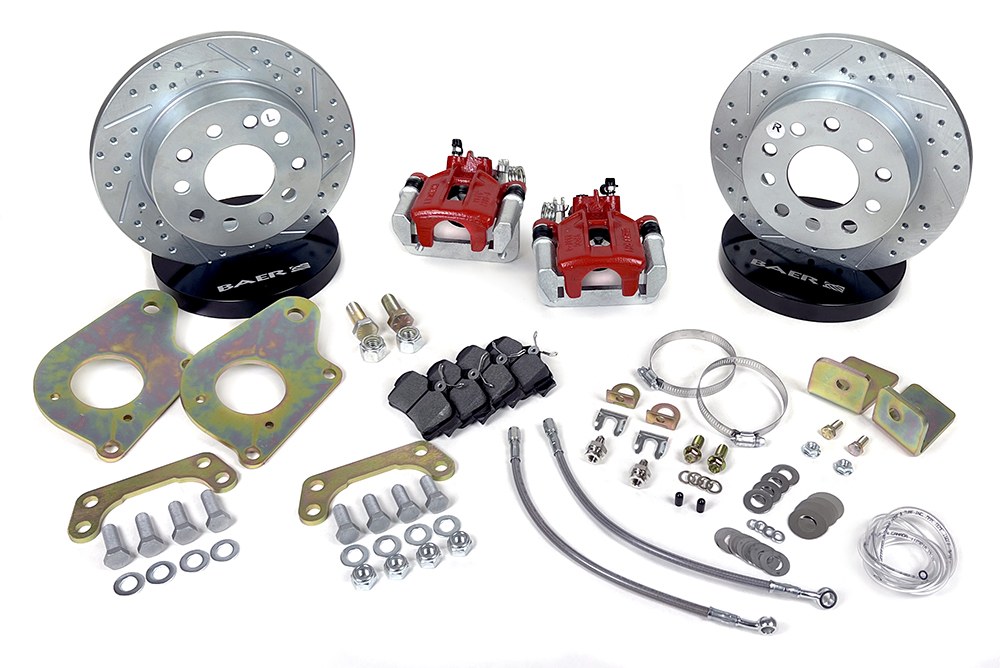 Baer Brakes Brake Conversion Kit, Classic, Drum to Disc Brake Conversion Kit, 10-1/2 Inch Slotted/ Drilled/ Solid Zinc Plated Rotor – 4302519R