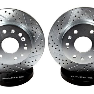 Baer Brakes Brake Rotor, Claw, Vented Drilled and Slotted, One Piece Design, Wheel Bolt Pattern 6 X 135 Millimeter – 99207-020