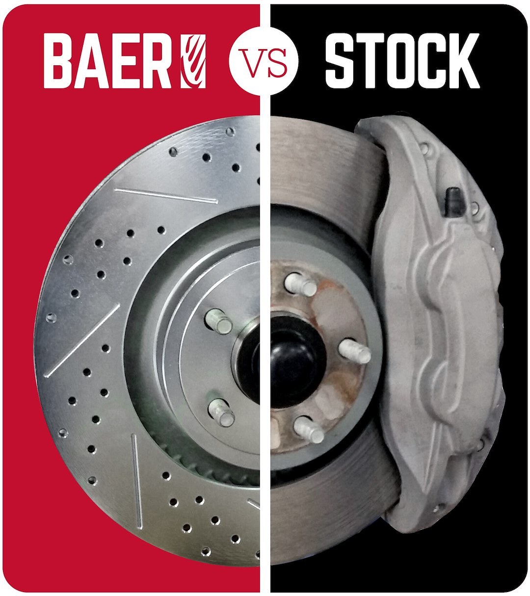 Baer Brakes Brake Rotor, Claw, Vented Drilled and Slotted, One Piece Design, Wheel Bolt Pattern 6 X 135 Millimeter – 99207-020