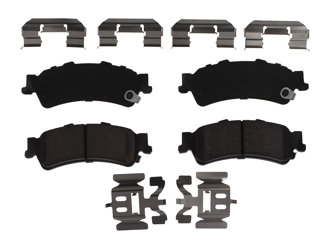 Baer Brakes Brake Pad, Claw, Fmsi Number D0792, Ceramic, Set of 4, With Wear Indicator and Mounting Hardware – D0792