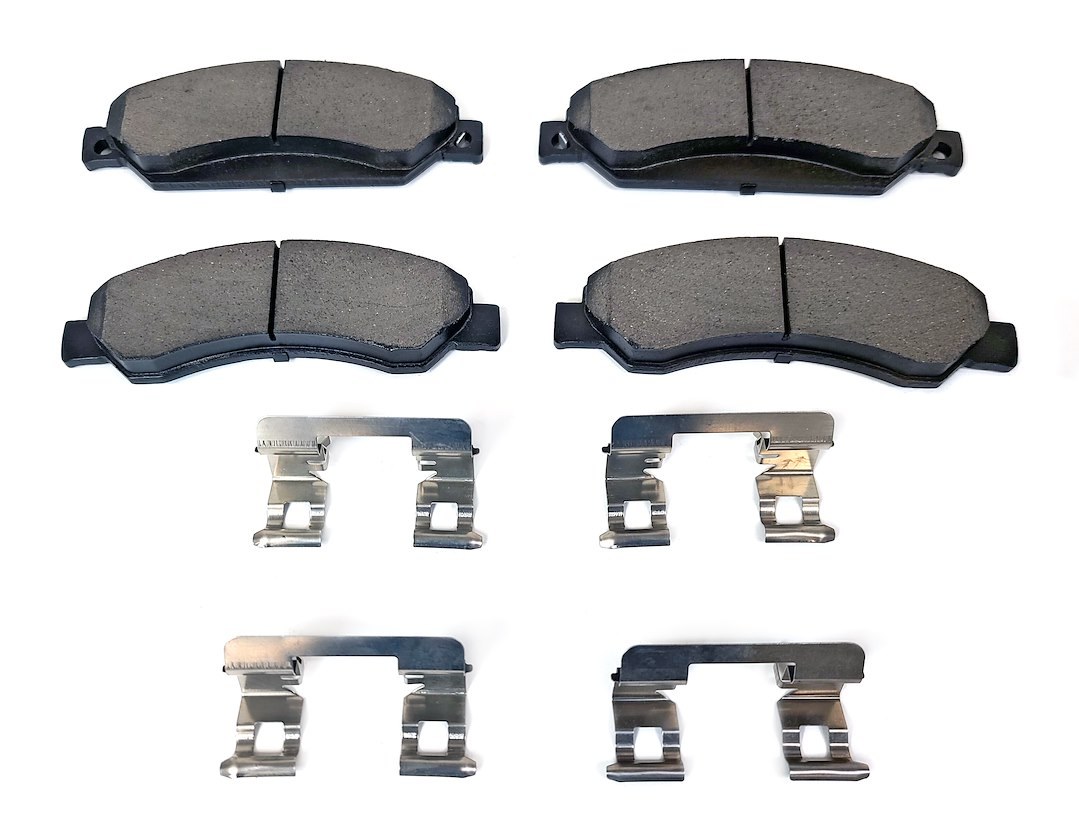 Baer Brakes Brake Pad, Claw, Fmsi Number D1092, Ceramic, Set of 4, With Wear Indicator and Mounting Hardware – D1092