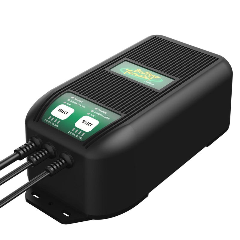 Battery Tend Battery Charger, Wavecharge Pro, For 12 Volt Batteries, Automotive 2-BANK Charger – 022-1007-DL-WH